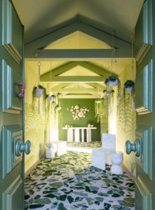 botanical wallpaper at Kips Bay