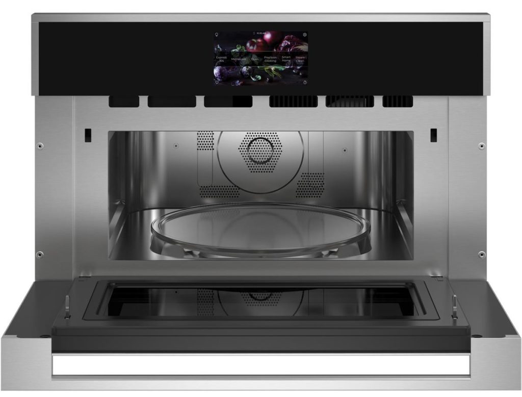 Five in one wall oven by Monogram is ideal for kitchen renovations for those who love to cook Monogram 30" Smart Five in One Wall Oven with 120V Advantium® Technology