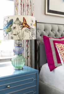 unique lampshades can customize the feel of a master bedroom bold color and design in lamp shade